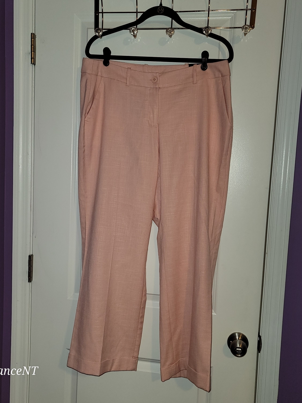 Lane Bryant Blush Pink Cropped Dress Pants Sz: 16R NWT